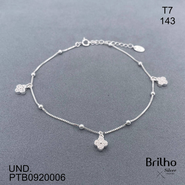 T7N143 TOBILLERA FLORES CIRCONADAS