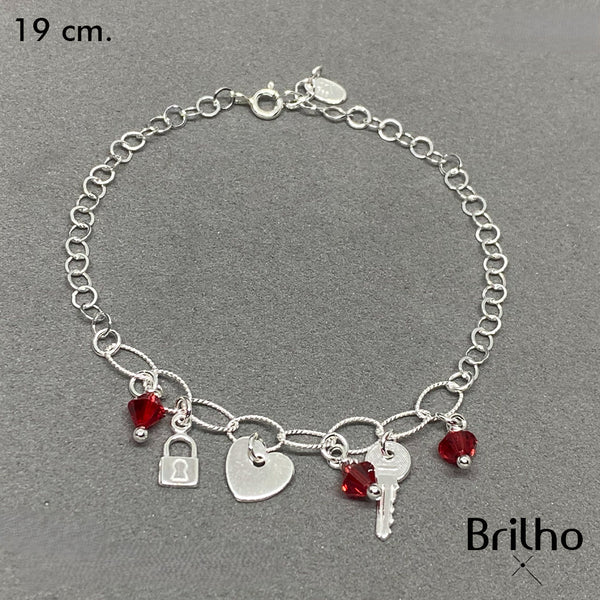 T21N506 PULSERA DIJES VARIOS MURANO ROJO