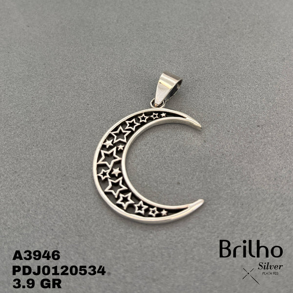 CDJ0057 DIJE LUNA CON ESTRELLAS