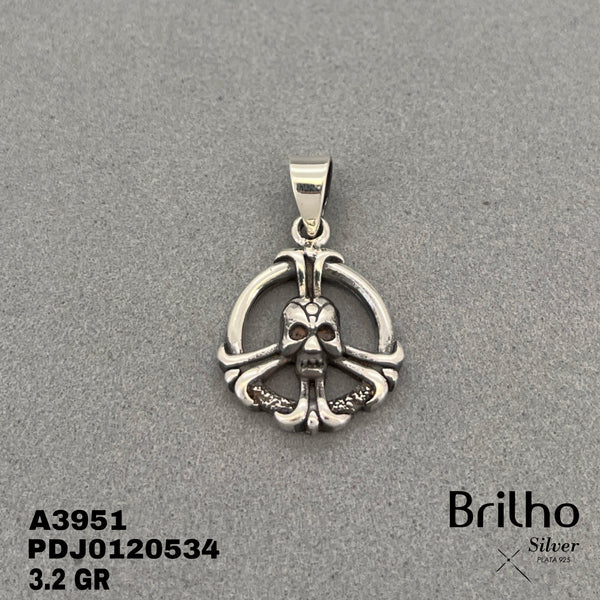 CDJ0073 DIJE CIRCULO CON CALAVERA