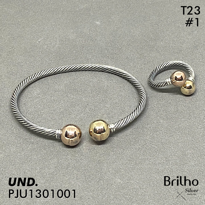 T23N001 ARO TU Y YO CON ANILLO ENVEJECIDO