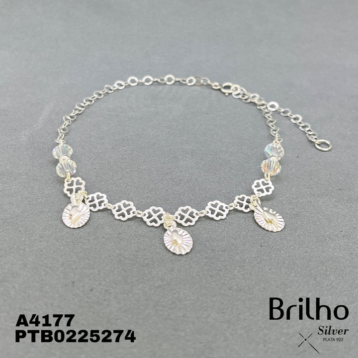 T7N055 TOBILLERA FLORES