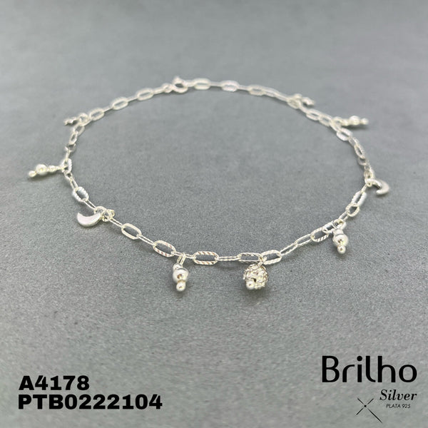 T7N056 TOBILLERA ESTRELLA Y LUNA