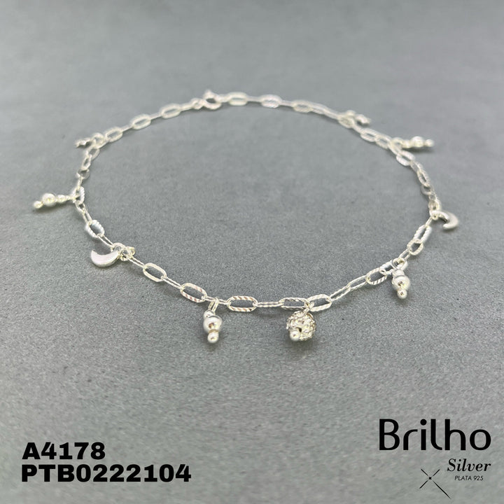 T7N056 TOBILLERA ESTRELLA Y LUNA