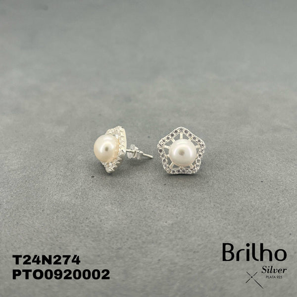 T24N274 TOPO FLOR CON PERLA