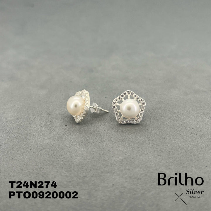 T24N274 TOPO FLOR CON PERLA