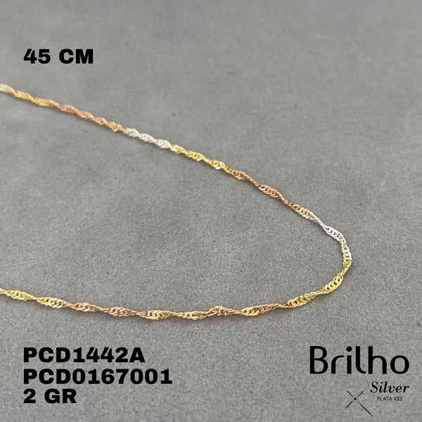 PCD1442A CADENA TRES OROS 45CM