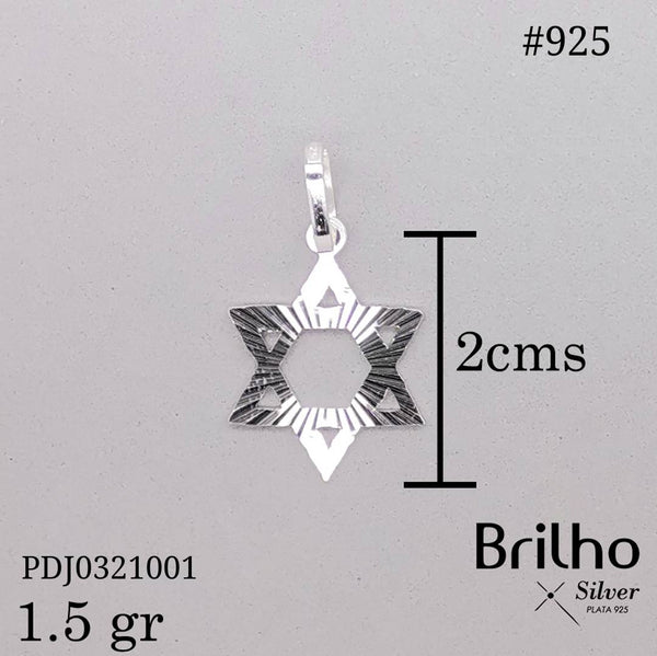 CDJ0925 DIJE ESTRELLA DE DAVID DIAMANTADO