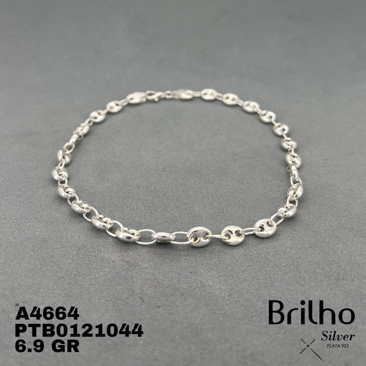 T7N078 TOBILLERA GUCCI SOLO PLATA