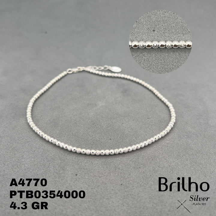 T7N90 TOBILLERA BALINES MINI DIAMANTADOS