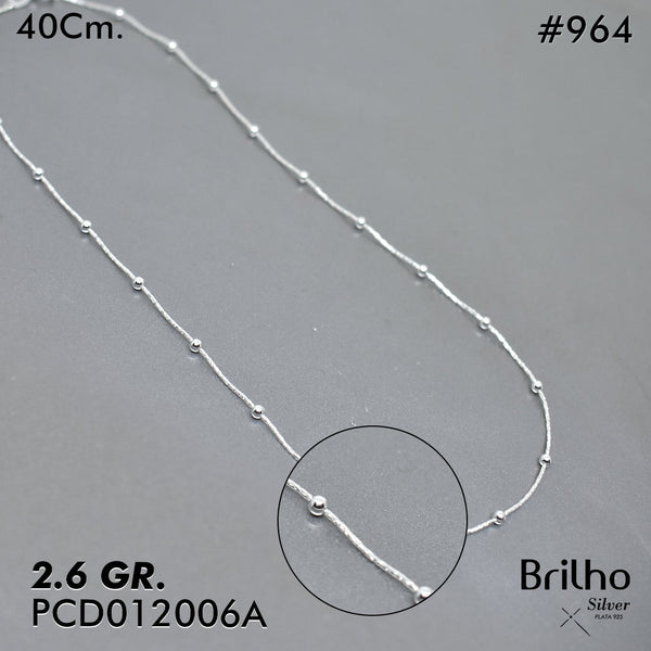 PCD0964 CADENA DELGADA Y ESPECIAL  40CM
