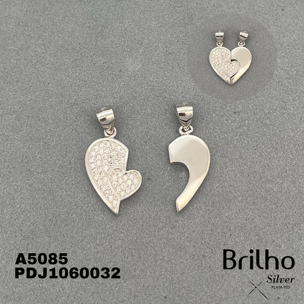 CDJ0508 DIJE CORAZîN PARTIDO MICROCIRCONES RODIO