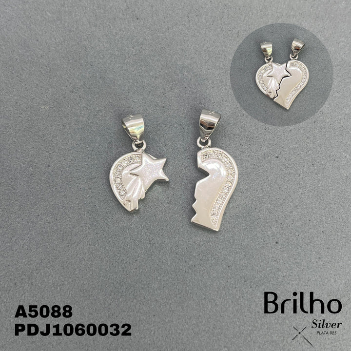 CDJ0502 DIJE CORAZîN PARTIDO Y ESTRELLA RODIO