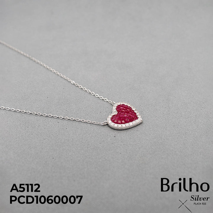 A5112 CADENA CORAZÓN MICROCIRCONES