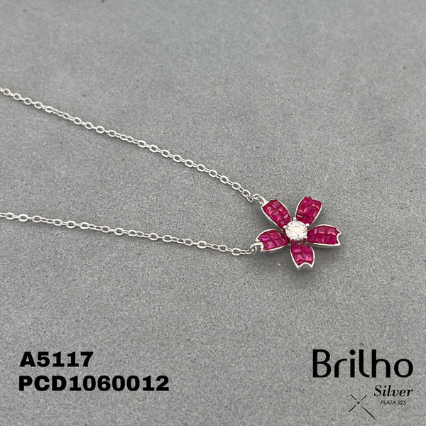 A5117 CADENA FLOR MICROCIRCONES