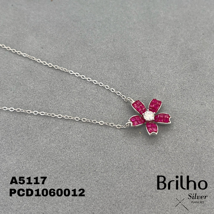 A5117 CADENA FLOR MICROCIRCONES