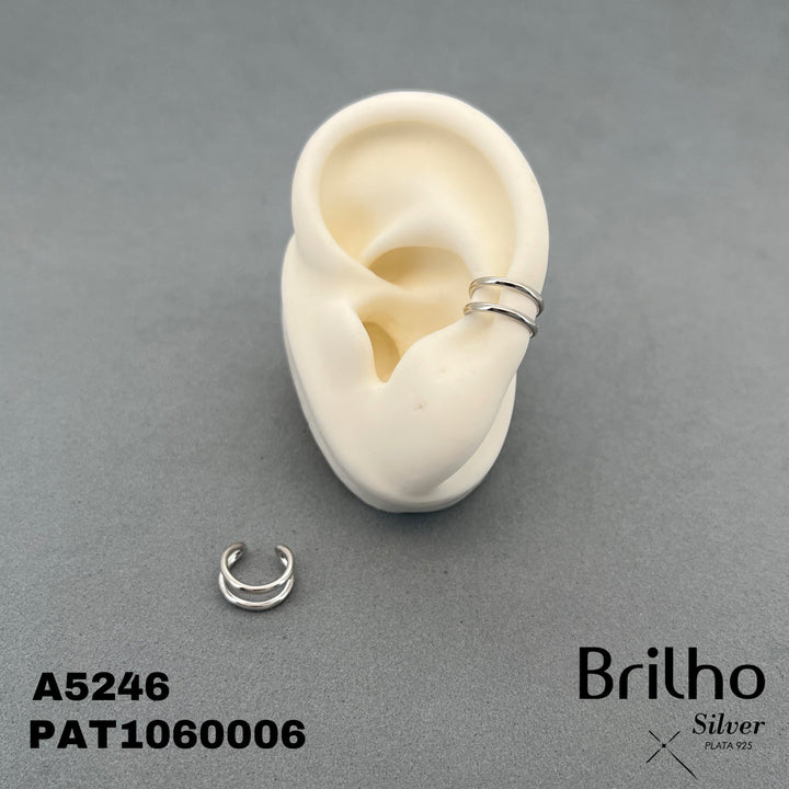 EAR83 EARCUFF DOS AROS RODIO