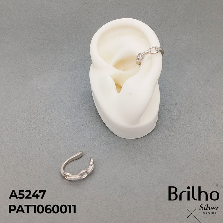 EAR84 EARCUFF MICROCIRCONES RODIO