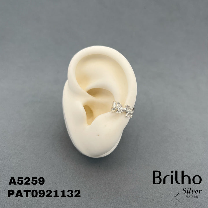 EAR96 EARCUFF HOJA MICROCIRCONES