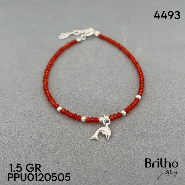 T29N033 PULSERA NARANJA DIJE DELFêN
