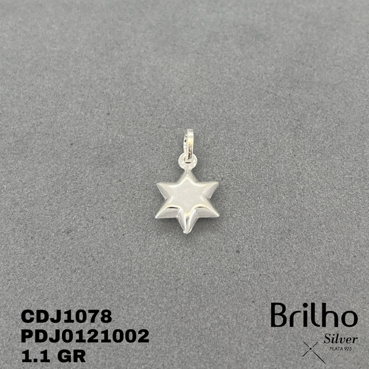 CDJ1078 DIJE ESTRELLA SEIS PUNTAS NACIONAL