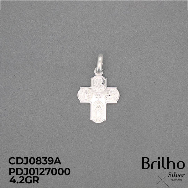 CDJ0839A DIJE CRUZ CINCO VêAS MEDIANO ITALIANO