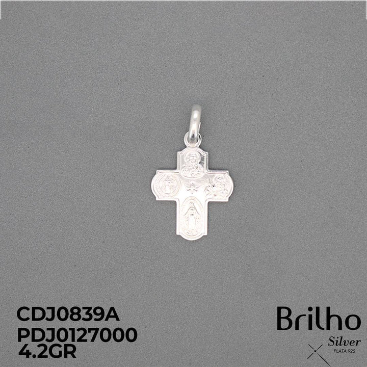 CDJ0839A DIJE CRUZ CINCO VêAS MEDIANO ITALIANO