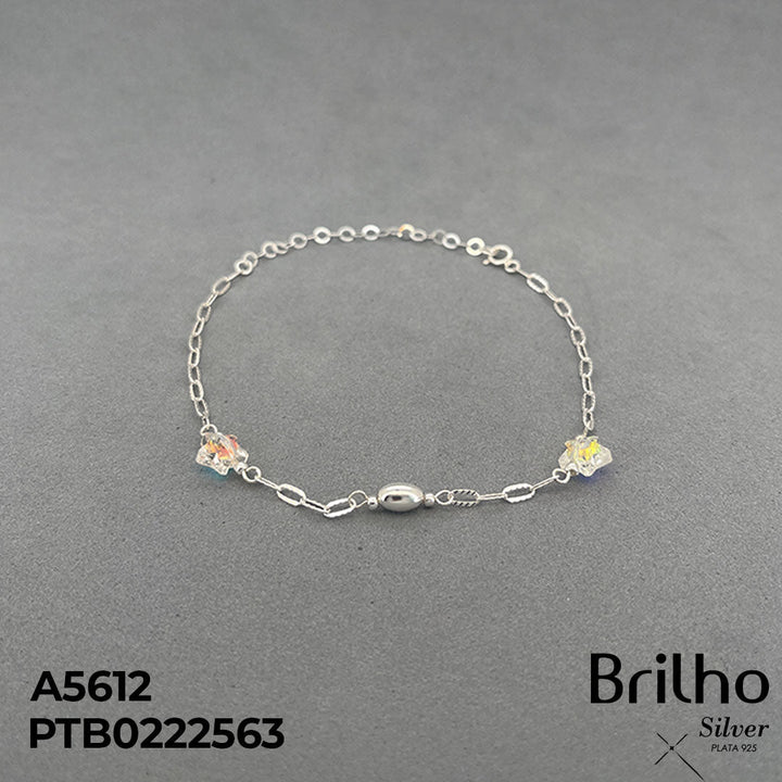T7N120 TOBILLERA ESTRELLAS EN CRISTAL