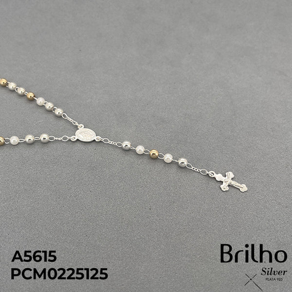 T17N86A CAMçNDULA ORO PLATA Y PERLAS MILAGROSA