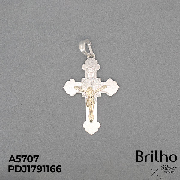 CDJ0656A DIJE CRISTO SAN BENITO ORO PLATA