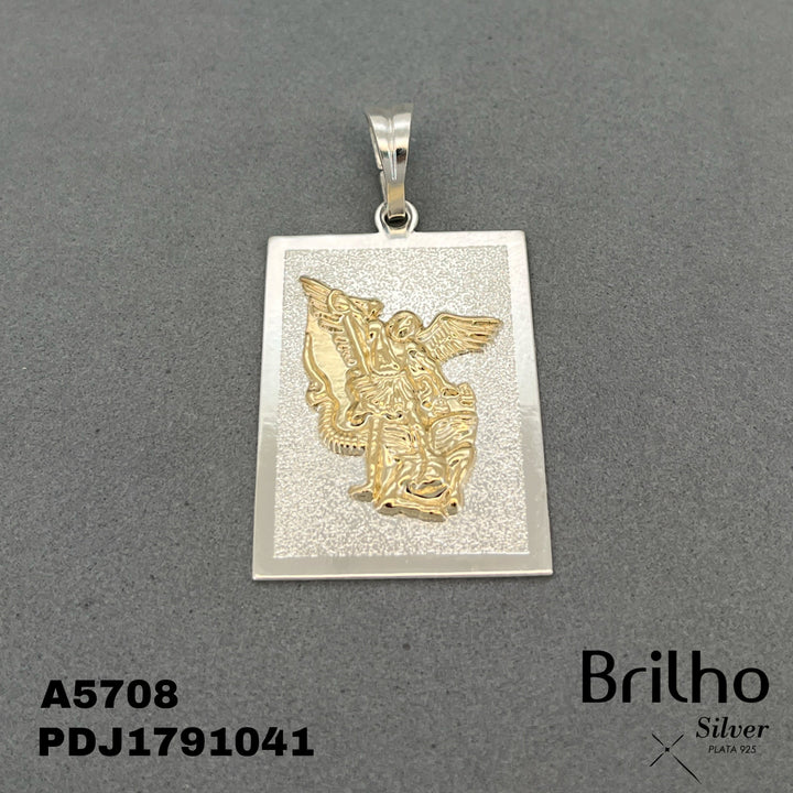 CDJ0654A DIJE ARCçNGEL SAN MIGUEL PLACA ORO PLATA