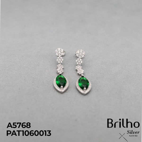 T10N009 ARETE GOTA VERDE MICROCIRCONES