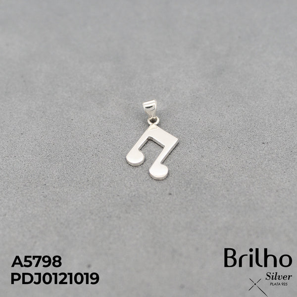 CDJ0605 DIJE NOTA MUSICAL SOLO PLATA