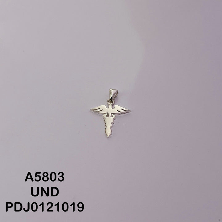 CDJ0610 DIJE SêMBOLO DE LA SALUD SOLO PLATA