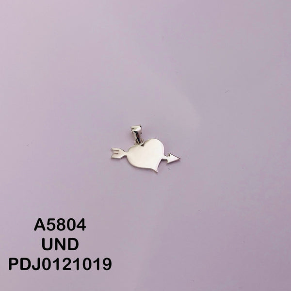 CDJ0611 DIJE CORAZÓN DE CUPIDO PLATA