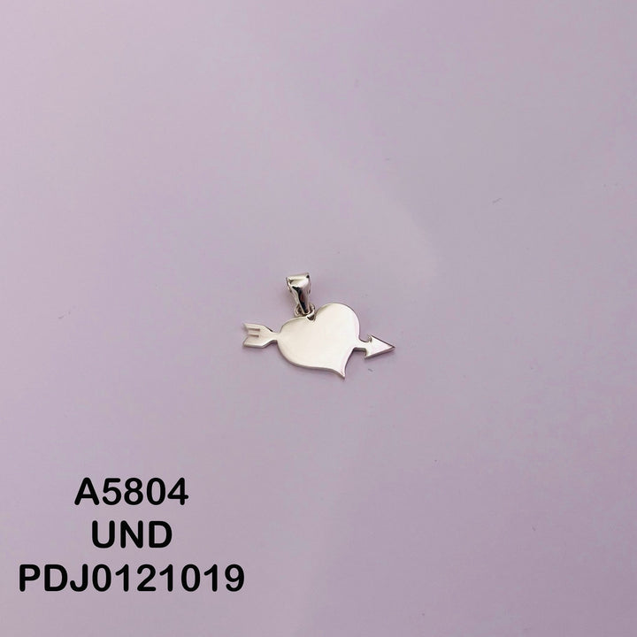 CDJ0611 DIJE CORAZÓN DE CUPIDO PLATA