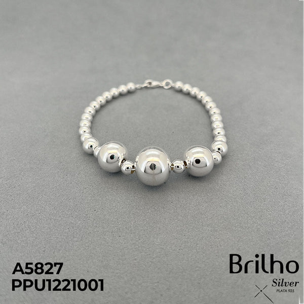 T9N389 PULSERA BALINES  6MM, 8MM Y 14MM