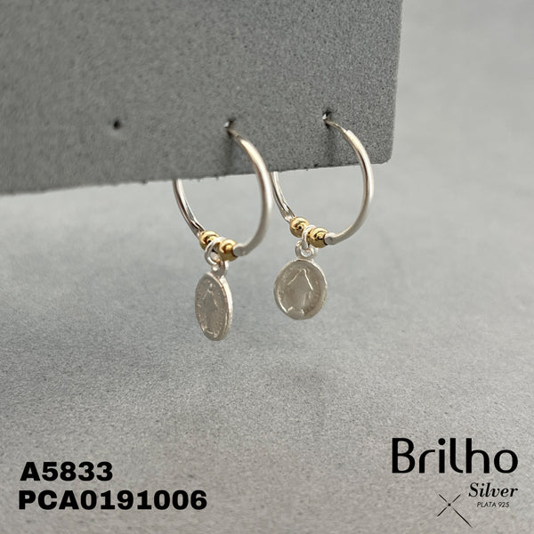 CCA435 CANDONGA VIRGEN MILAGROSA ORO PLATA