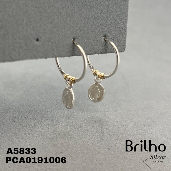 CCA435 CANDONGA VIRGEN MILAGROSA ORO PLATA