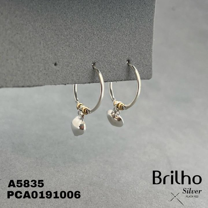 CCA437 CANDONGA CORAZîN ORO PLATA