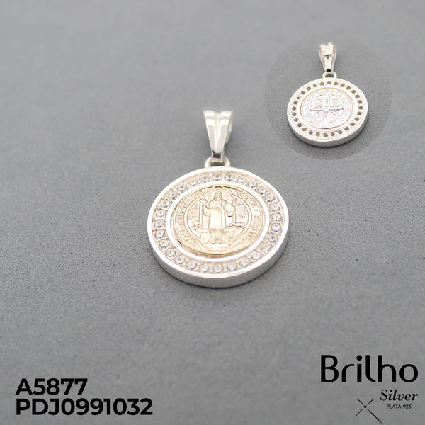 CDJ0777A DIJE SAN BENITO ORO PLATA