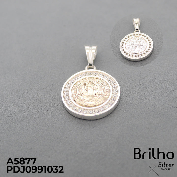 CDJ0777A DIJE SAN BENITO ORO PLATA