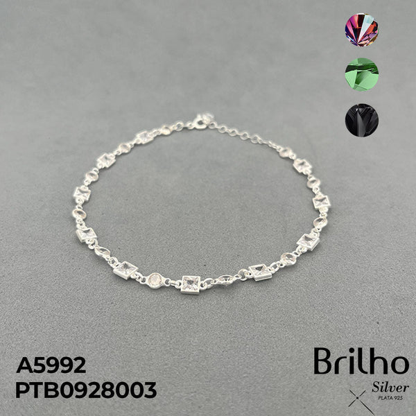 T7N065 TOBILLERA CUADRO CIRCONES