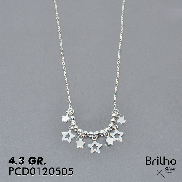 A6076 CADENA BALINES Y ESTRELLAS