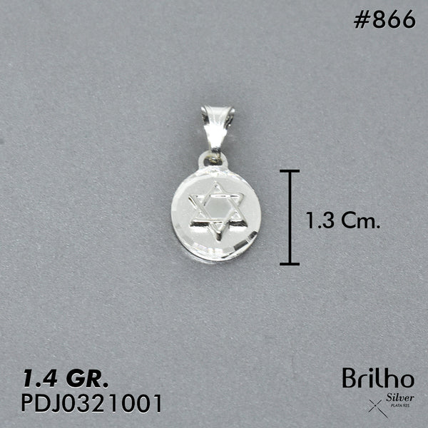 CDJ0866 DIJE ESTRELLA DE DAVID DIAMANTADO