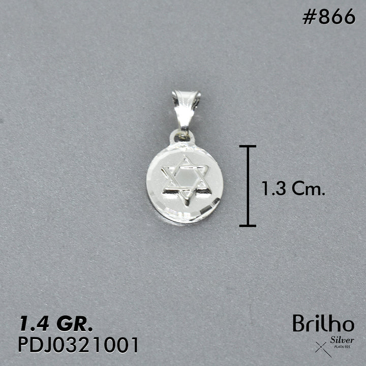CDJ0866 DIJE ESTRELLA DE DAVID DIAMANTADO