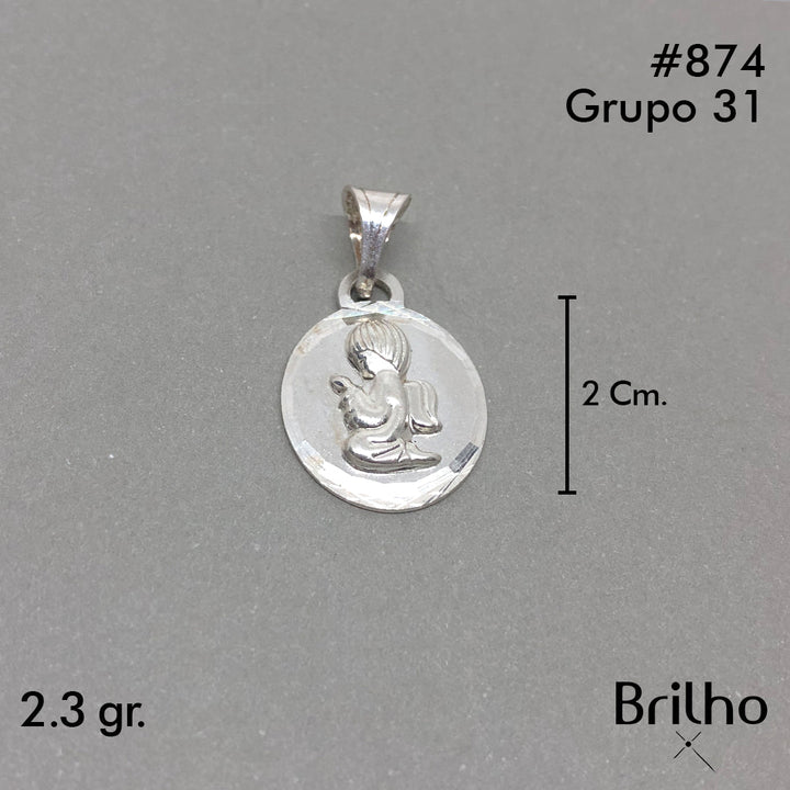 CDJ0874 DIJE çNGEL DE LA GUARDA DIAMANTADO