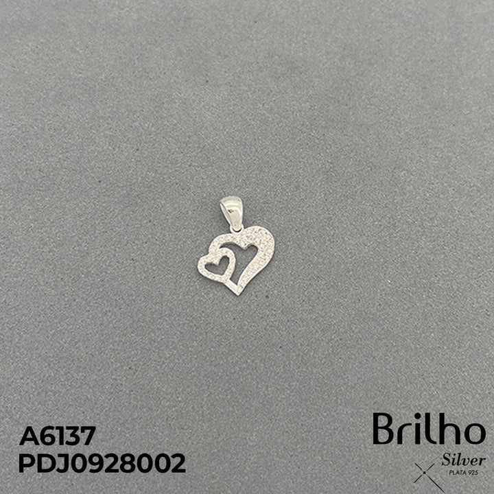 CDJ0026 DIJE DOBLE CORAZîN MICROCIRCONES