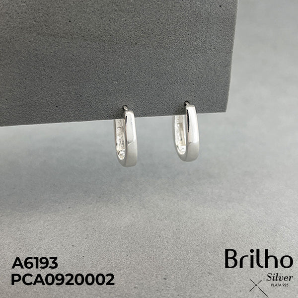 CCA480 CANDONGA LISA EN U  SOLO PLATA