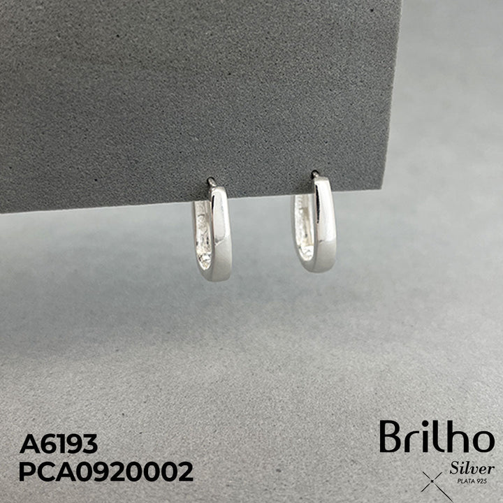 CCA480 CANDONGA LISA EN U  SOLO PLATA